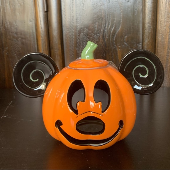 Disney Other - Disney Mickey Mouse Halloween Jack O’ Lantern Large Pumpkin Votive Holder